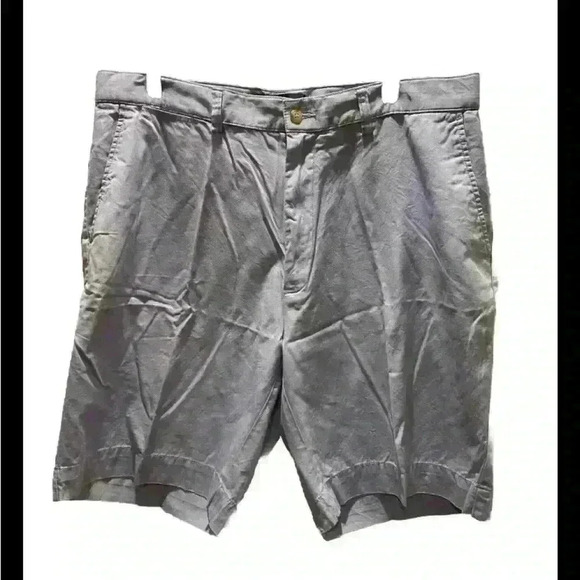 VTG Polo Ralph Lauren Chambray Chino Shorts Blue Flat Front Mens Size 36 x 8.5" - Picture 1 of 4